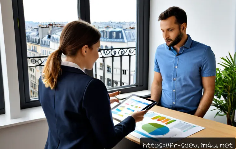 지속가능발전 전문가가 알아야 할 정책과 규제 - Photorealistic sustainable development policy consultant in a bright modern Paris office, a diverse ...